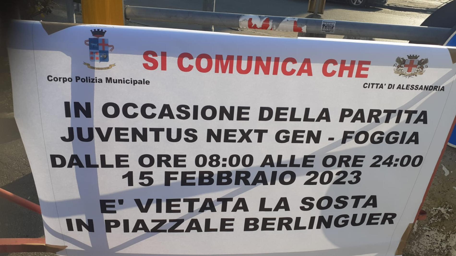 Alessandria, occhio ai divieti che c’è la partita